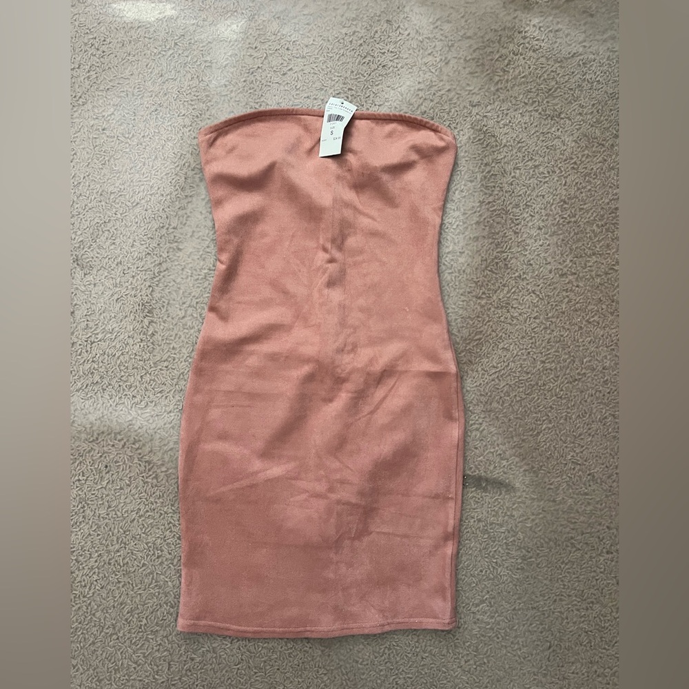 Muave suede mini dress